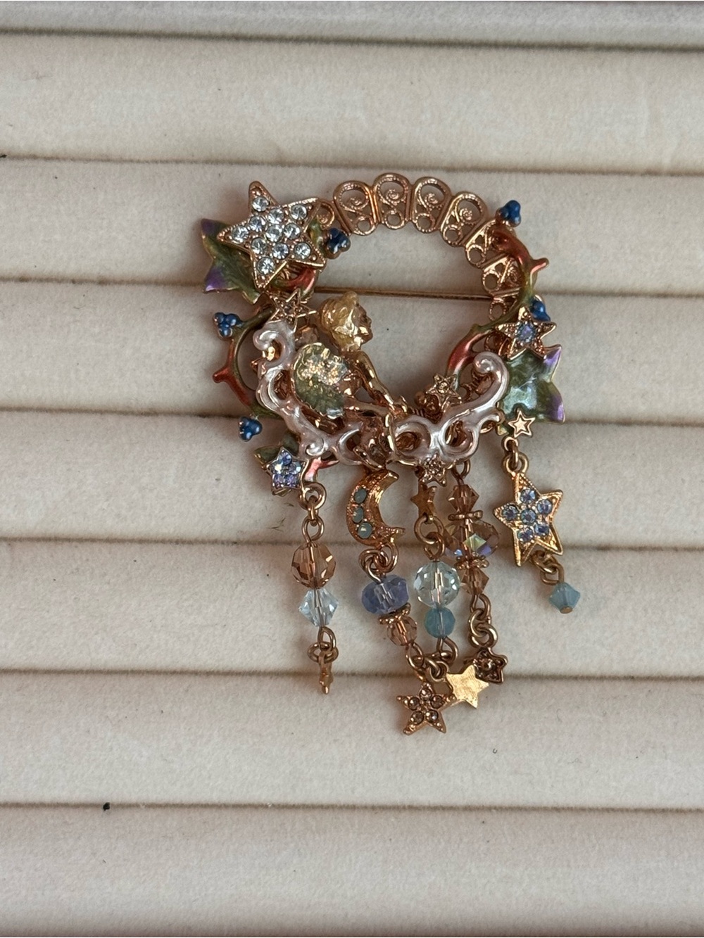 Vintage 1990 Kirks Folly Star Gazer brooch - Picture 2 of 5